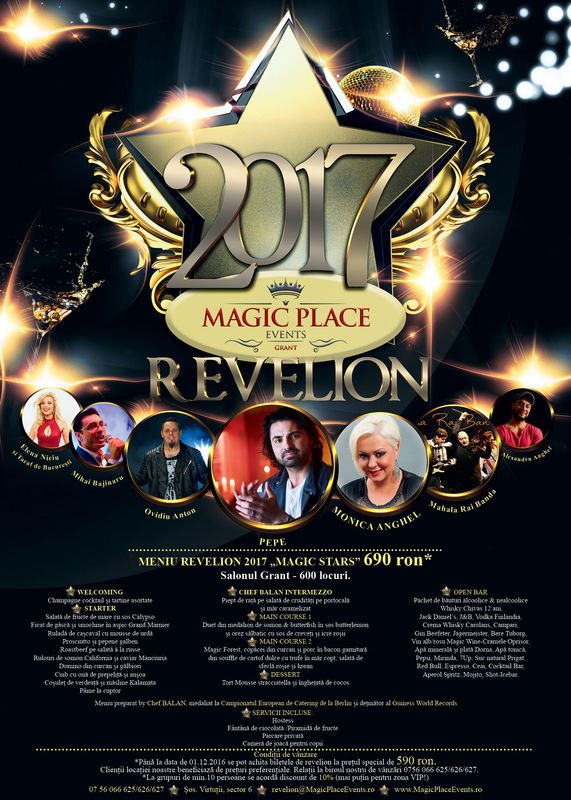 afis revelion 2017 bucuresti magic place events